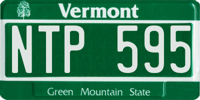 VT license plate NTP595