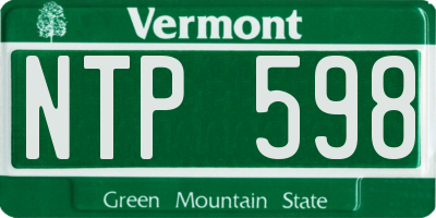 VT license plate NTP598