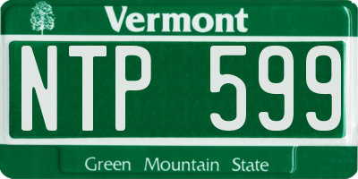 VT license plate NTP599