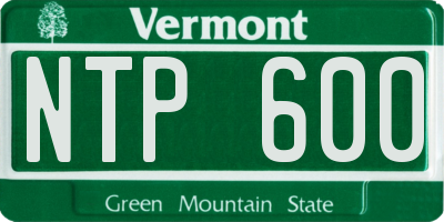 VT license plate NTP600