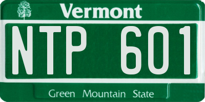 VT license plate NTP601