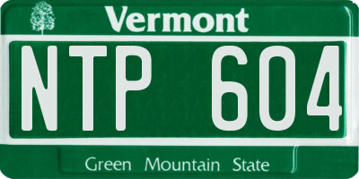 VT license plate NTP604