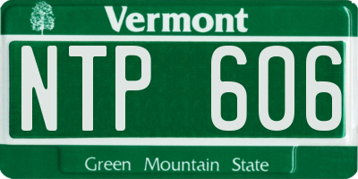 VT license plate NTP606