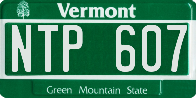 VT license plate NTP607