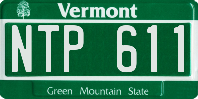 VT license plate NTP611