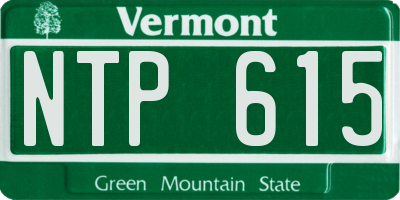 VT license plate NTP615