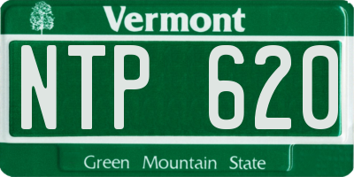 VT license plate NTP620