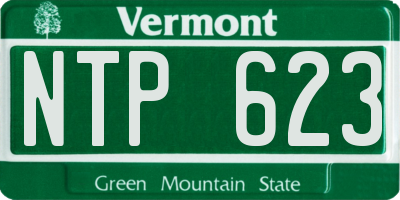 VT license plate NTP623