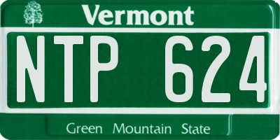 VT license plate NTP624