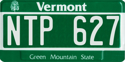 VT license plate NTP627