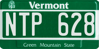 VT license plate NTP628