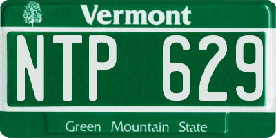 VT license plate NTP629