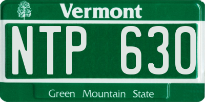 VT license plate NTP630