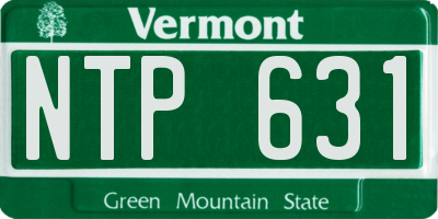 VT license plate NTP631