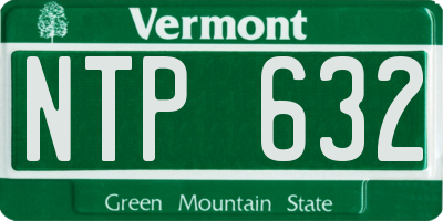 VT license plate NTP632