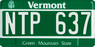 VT license plate NTP637