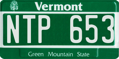 VT license plate NTP653