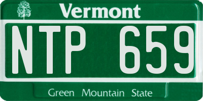 VT license plate NTP659