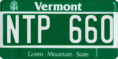 VT license plate NTP660