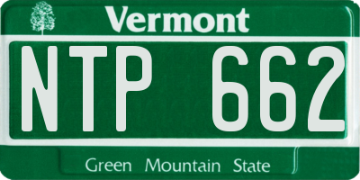 VT license plate NTP662