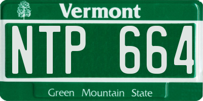 VT license plate NTP664