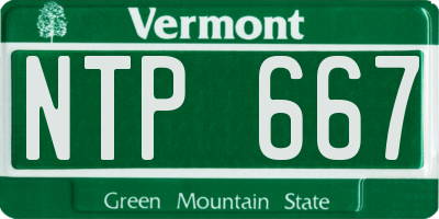 VT license plate NTP667