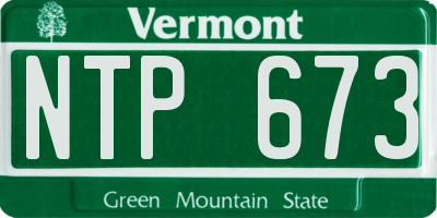 VT license plate NTP673