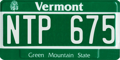 VT license plate NTP675