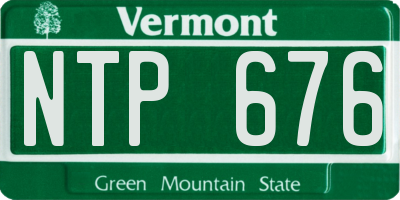 VT license plate NTP676