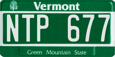 VT license plate NTP677