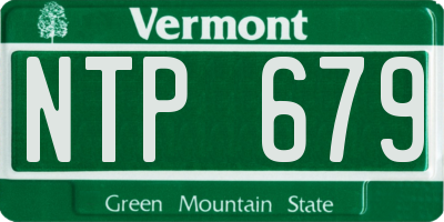 VT license plate NTP679
