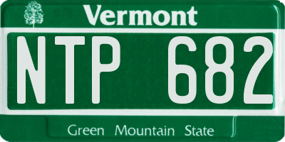 VT license plate NTP682
