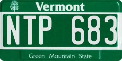 VT license plate NTP683