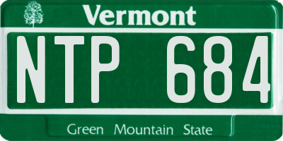 VT license plate NTP684