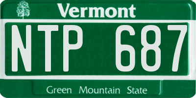 VT license plate NTP687