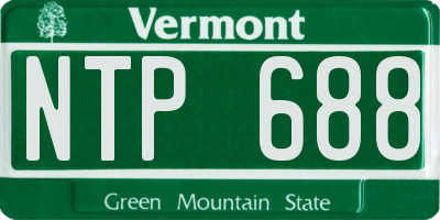 VT license plate NTP688
