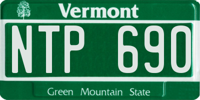 VT license plate NTP690