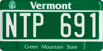 VT license plate NTP691