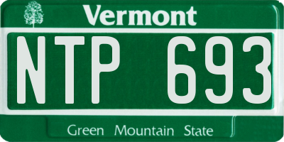 VT license plate NTP693