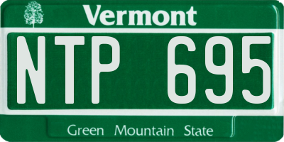 VT license plate NTP695