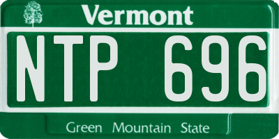 VT license plate NTP696