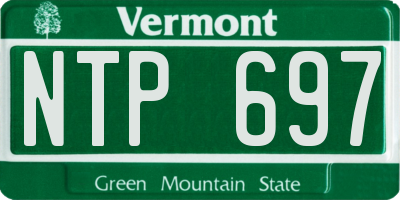 VT license plate NTP697
