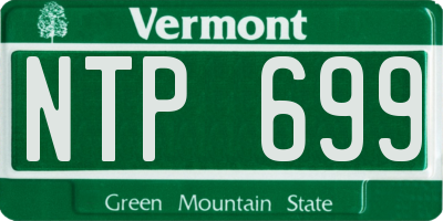 VT license plate NTP699