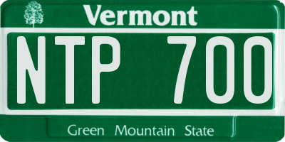 VT license plate NTP700