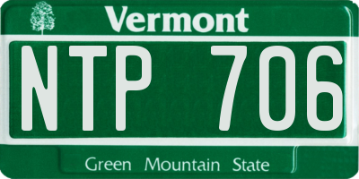 VT license plate NTP706