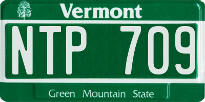 VT license plate NTP709
