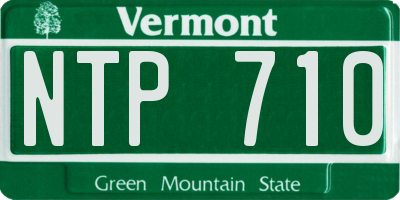 VT license plate NTP710