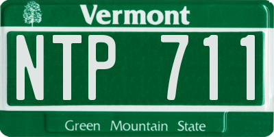 VT license plate NTP711