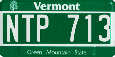 VT license plate NTP713