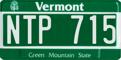 VT license plate NTP715
